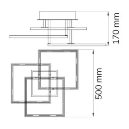 Lustră LED aplicată dimabilă MODESTO LED/33W/230V Wofi 9243.03.10.9300