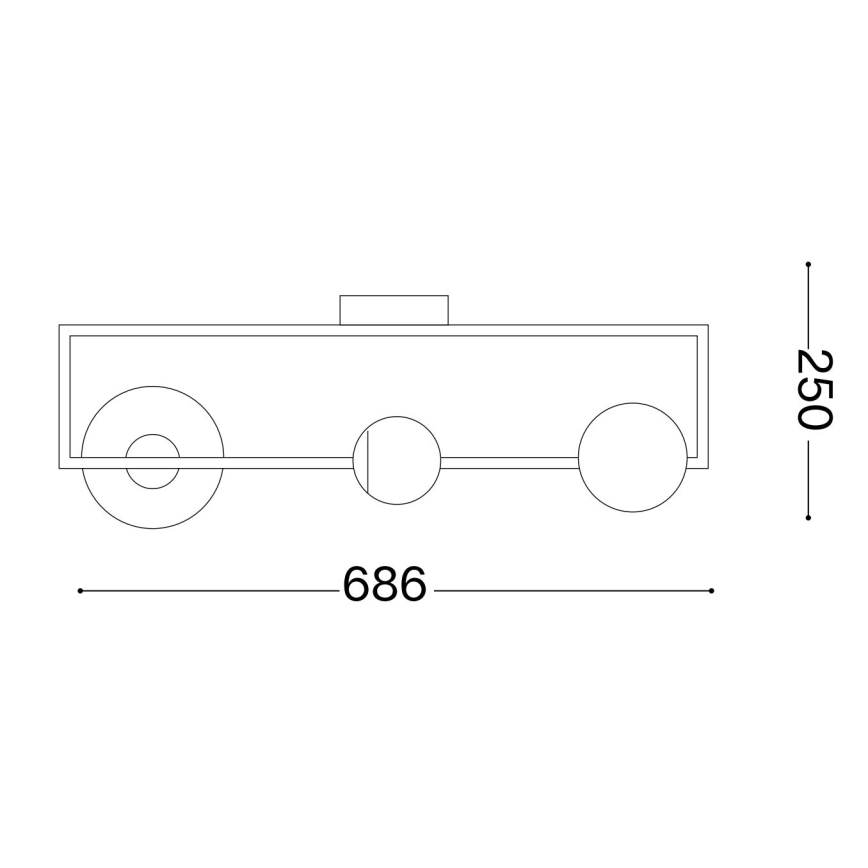 Lustră LED aplicată Ideal Lux ANGOLO 3xG9/3W/230V alamă