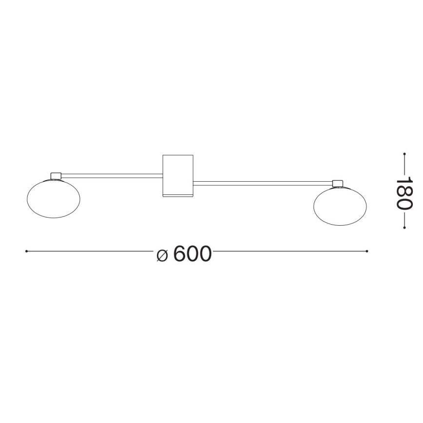 Lustră LED aplicată Ideal Lux HERMES 3xG9/3W/230V d. 60 cm auriu