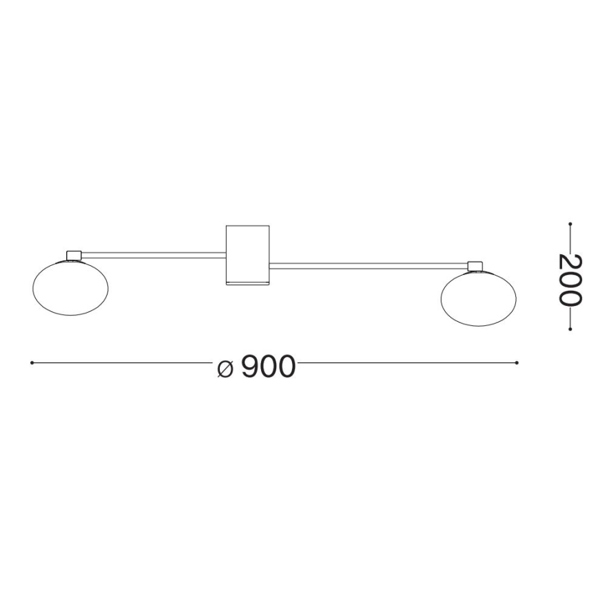 Lustră LED aplicată Ideal Lux HERMES 3xG9/3W/230V d. 90 cm auriu