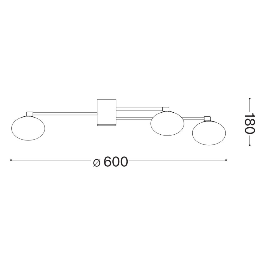 Lustră LED aplicată Ideal Lux HERMES 5xG9/3W/230V d. 60 cm alb