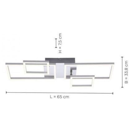 Lustră LED aplicată IVEN 2xLED/12W/230V + 2xLED/5,5W Leuchten Direkt 14030-55