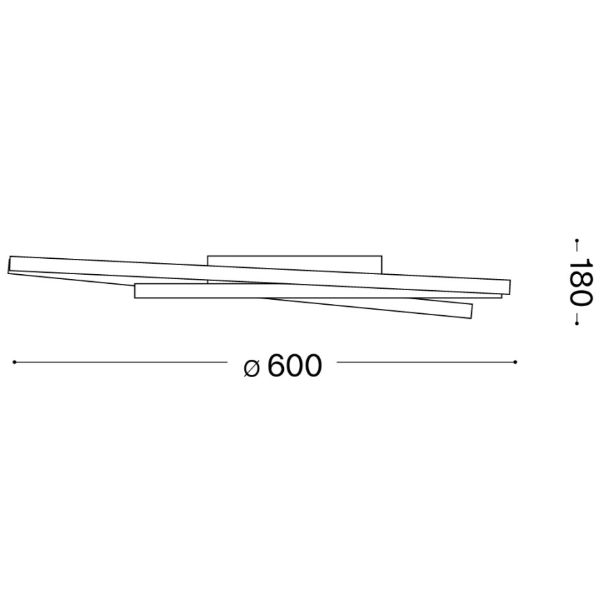Lustră LED aplicată OZ LED/48W/230V alb Ideal Lux