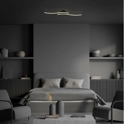 Lustră LED aplicată REY 2xLED/6W/230V negru Briloner 3718-025