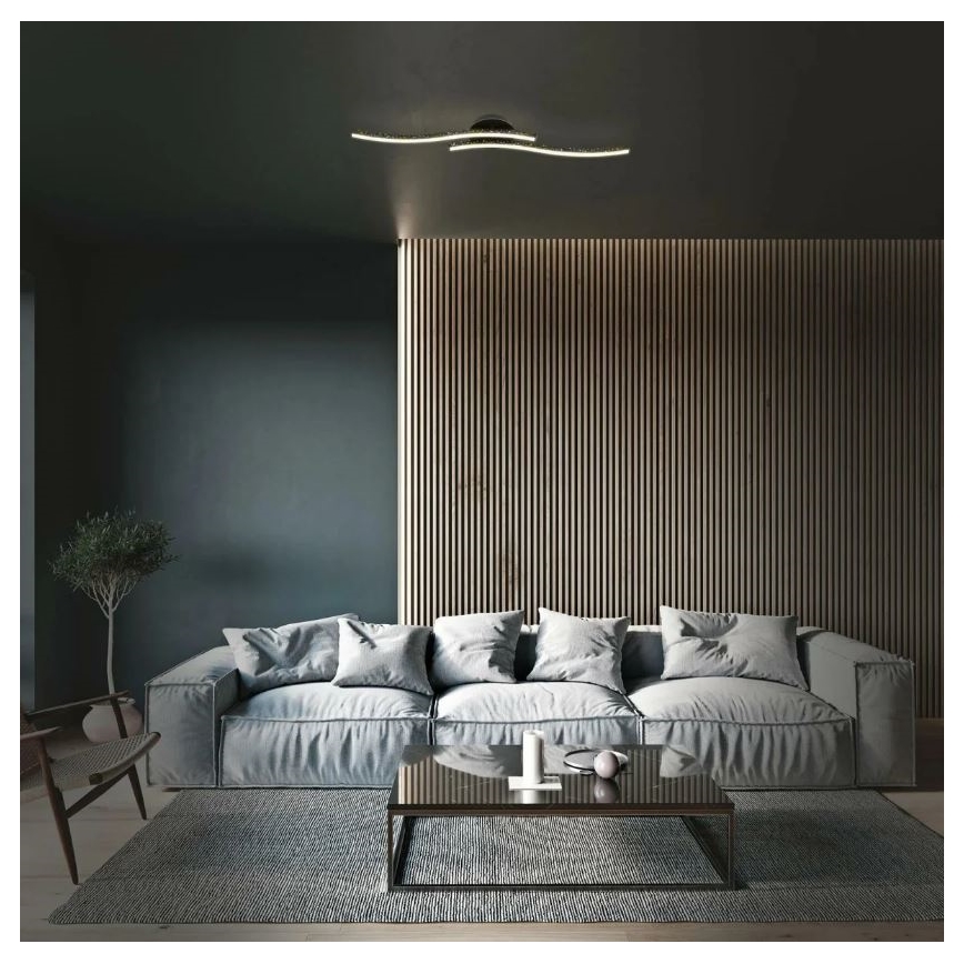 Lustră LED aplicată REY 2xLED/6W/230V negru Briloner 3718-025