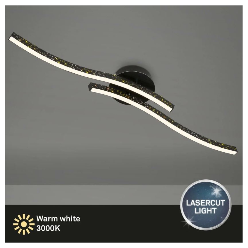 Lustră LED aplicată REY 2xLED/6W/230V negru Briloner 3718-025