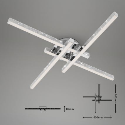 Lustră LED aplicată REY 4xLED/5W/230V crom lucios Brilo