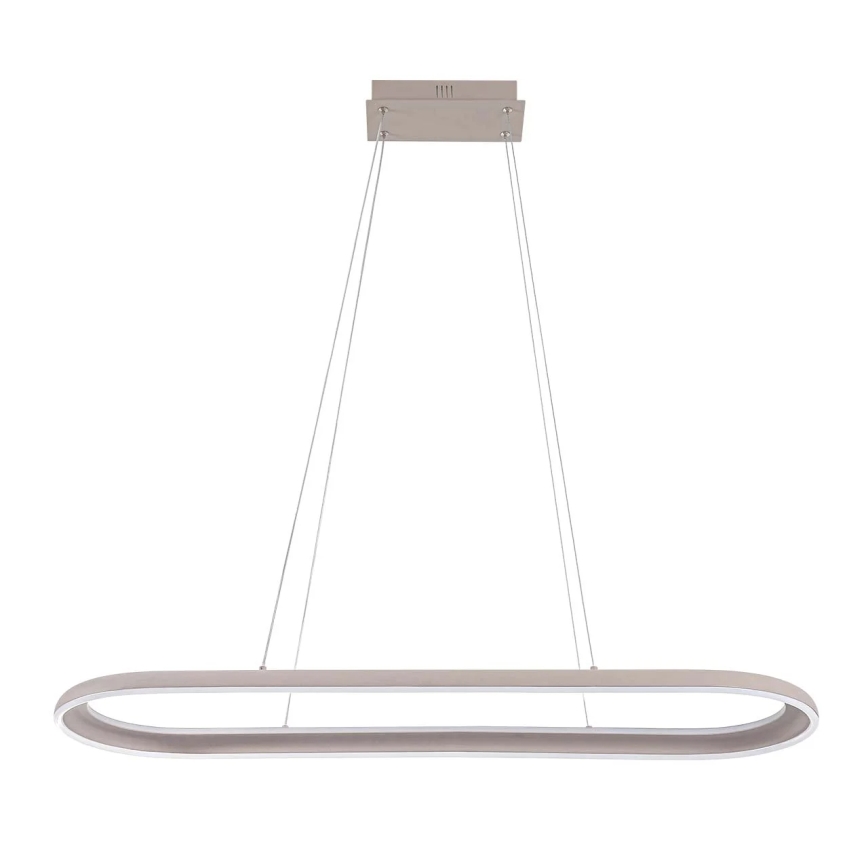 Lustră LED CASHMERE pe cablu, 80 W, 230 V, 30 x 100 cm, bej