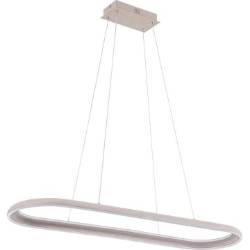 Lustră LED CASHMERE suspendată pe cablu, 80 W, 230 V, 30 x 100 cm, albă
