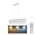 Lustră LED de cristal dimabilă pe cablu Globo 68405-24H SCALA LED/24W/230V + telecomandă