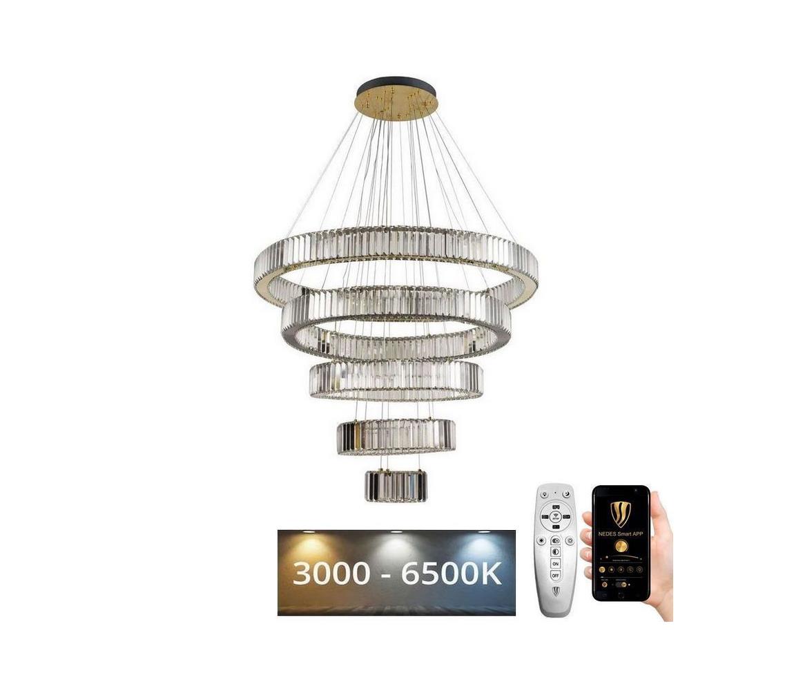Lustră LED de cristal dimabilă pe cablu LED/195W/230V + telecomandă