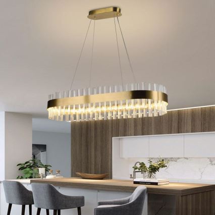 Lustră LED de cristal dimabilă pe cablu LED/45W/230V 3000-6500K + telecomandă