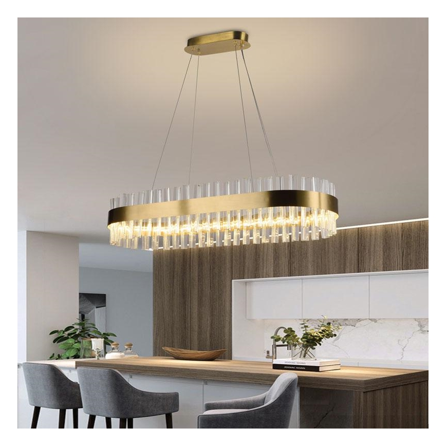 Lustră LED de cristal dimabilă pe cablu LED/45W/230V 3000-6500K + telecomandă