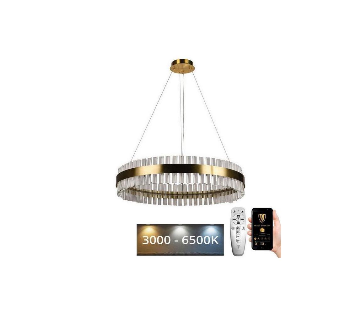 Lustră LED de cristal dimabilă pe cablu LED/55W/230V + telecomandă