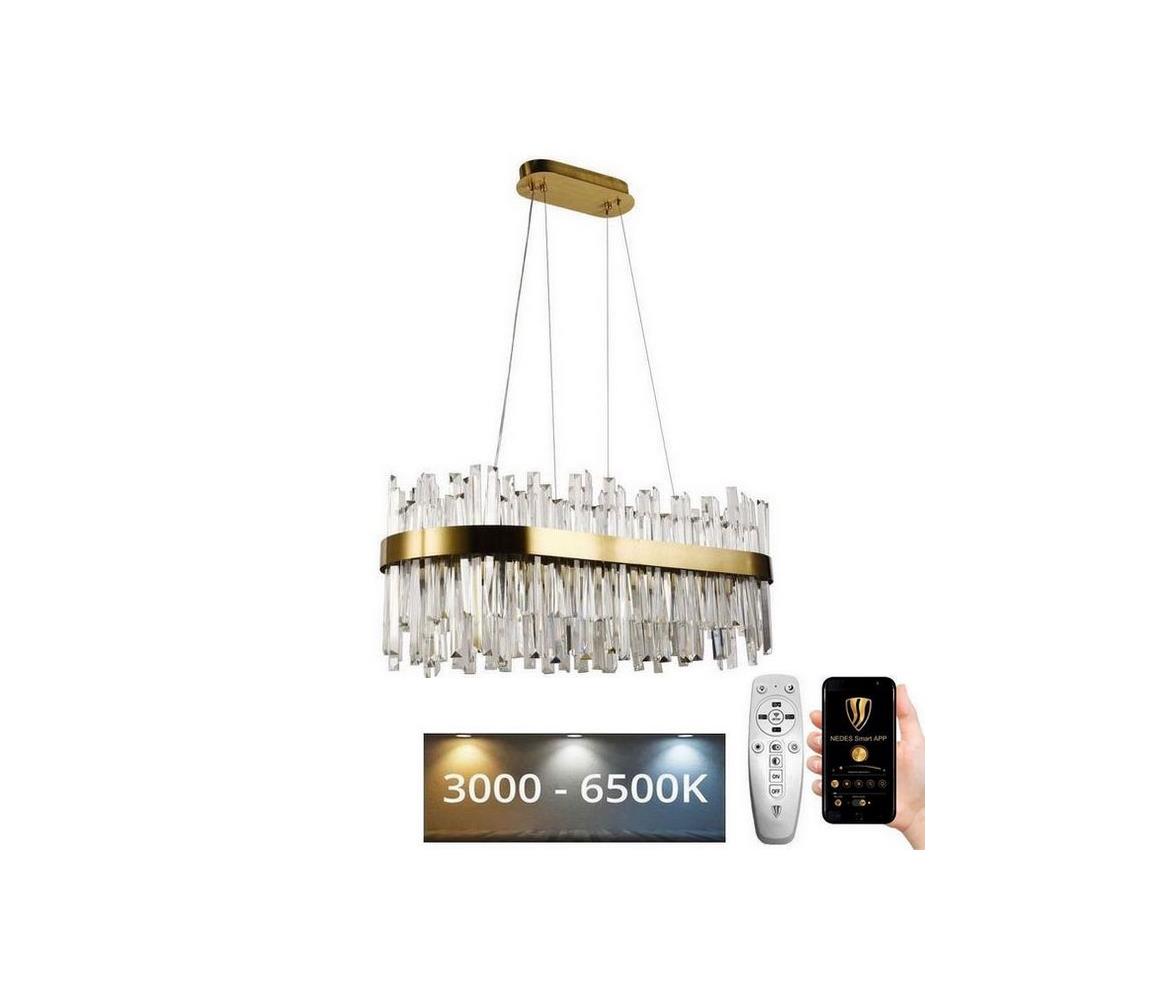 Lustră LED de cristal dimabilă pe cablu LED/90W/230V + telecomandă