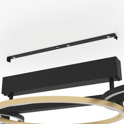 Lustră LED dimabilă aplicată Eglo 2xLED/12,5W/230V + LED/15,5W 3000K negru