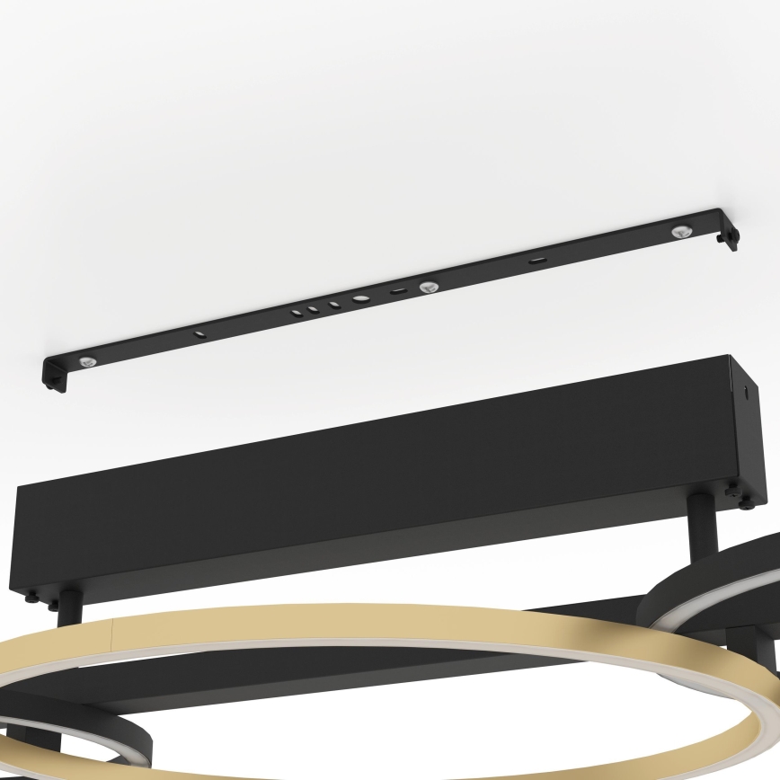 Lustră LED dimabilă aplicată Eglo 2xLED/12,5W/230V + LED/15,5W 3000K negru