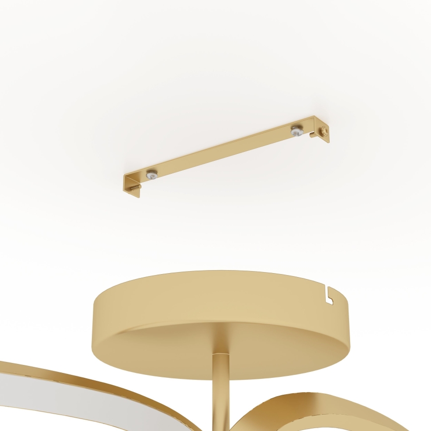 Lustră LED dimabilă aplicată Eglo LED/25W/230V 3000K auriu