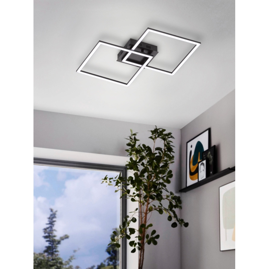 Lustră LED dimabilă aplicată Eglo LED/28W/230V 3000-6500K + telecomandă