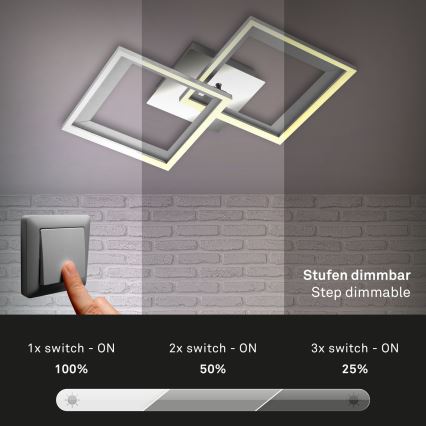 Lustră LED dimabilă aplicată FRAME 2xLED/11W/230V Brilo