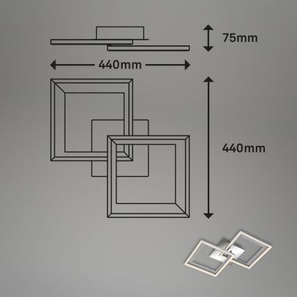 Lustră LED dimabilă aplicată FRAME 2xLED/11W/230V Brilo