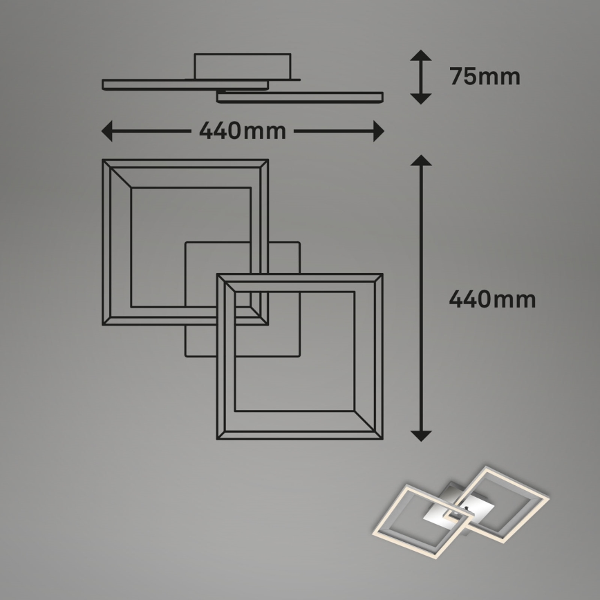 Lustră LED dimabilă aplicată FRAME 2xLED/11W/230V Brilo