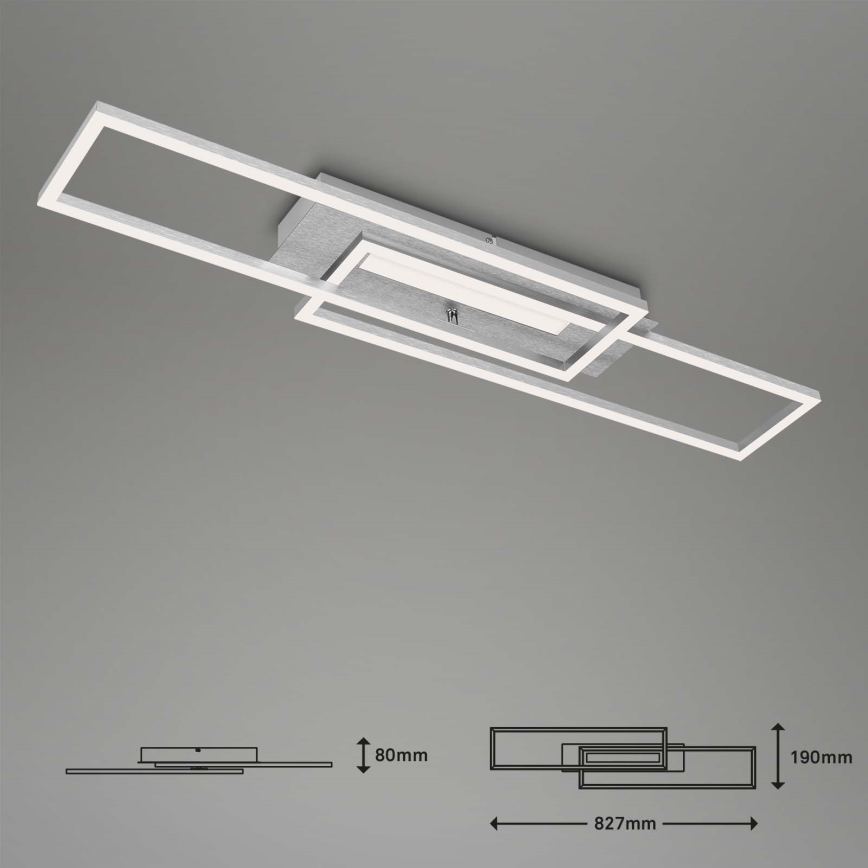Lustră LED dimabilă aplicată FRAME 2xLED/20W/230V crom mat Brilo