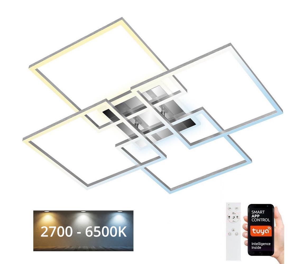 Lustră LED dimabilă aplicată FRAME LED/50W/230V Wi-Fi Tuya Brilo + telecomandă