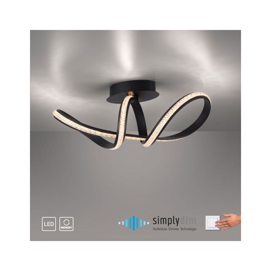 Lustră LED dimabilă aplicată JUST LIGHT. 8475-18 BRILLA LED/29W/230V negru