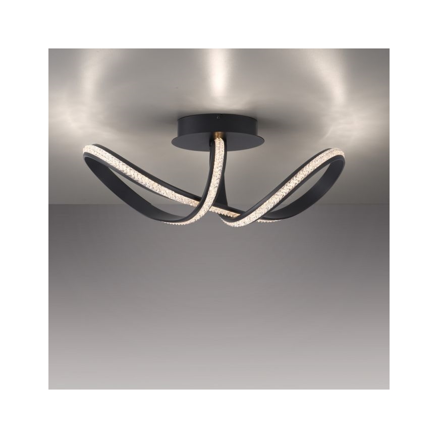 Lustră LED dimabilă aplicată JUST LIGHT. 8475-18 BRILLA LED/29W/230V negru