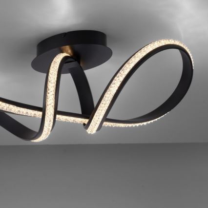 Lustră LED dimabilă aplicată JUST LIGHT. 8475-18 BRILLA LED/29W/230V negru