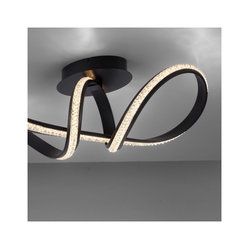 Lustră LED dimabilă aplicată JUST LIGHT. 8475-18 BRILLA LED/29W/230V negru