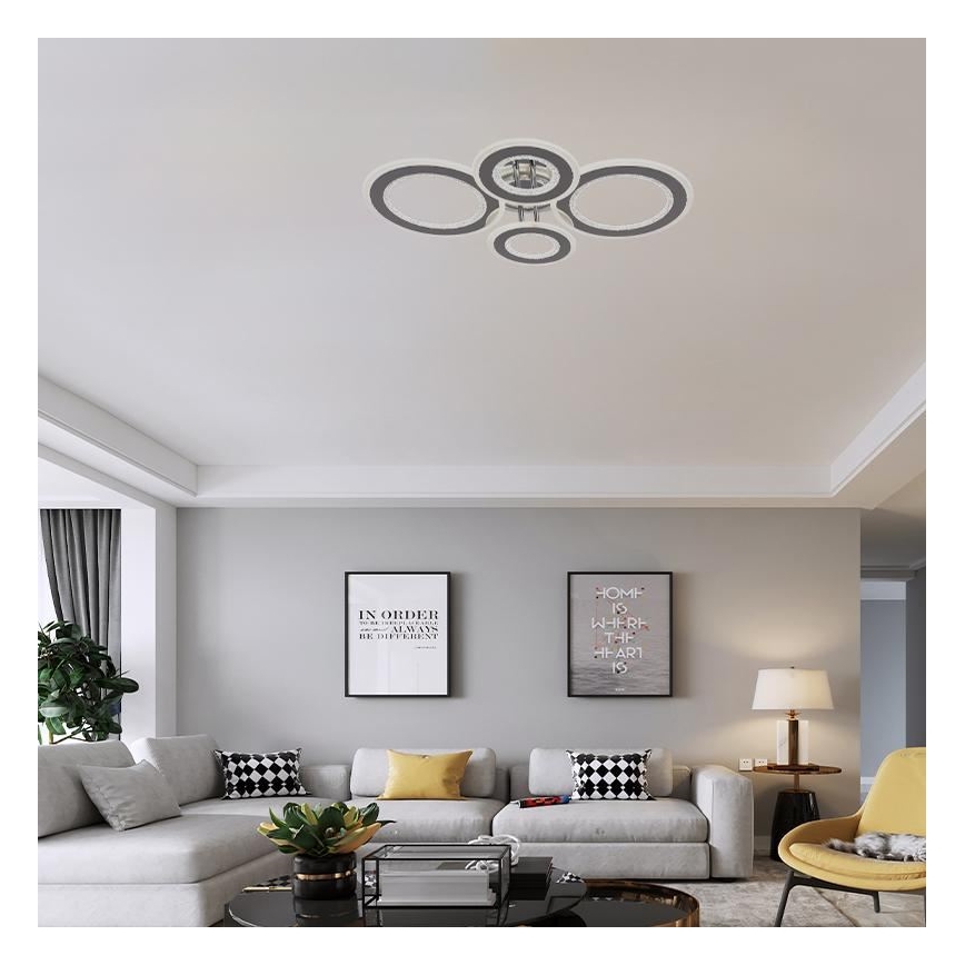 Lustră LED dimabilă aplicată LED/100W/230V 3000-6500K + telecomandă