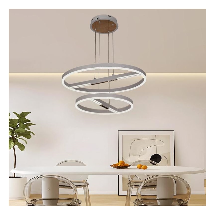 Lustră LED dimabilă aplicată LED/100W/230V 3000-6500K + telecomandă