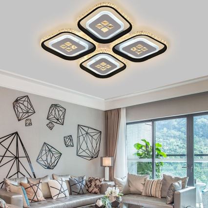 Lustră LED dimabilă aplicată LED/130W/230V 3000-6500K + telecomandă