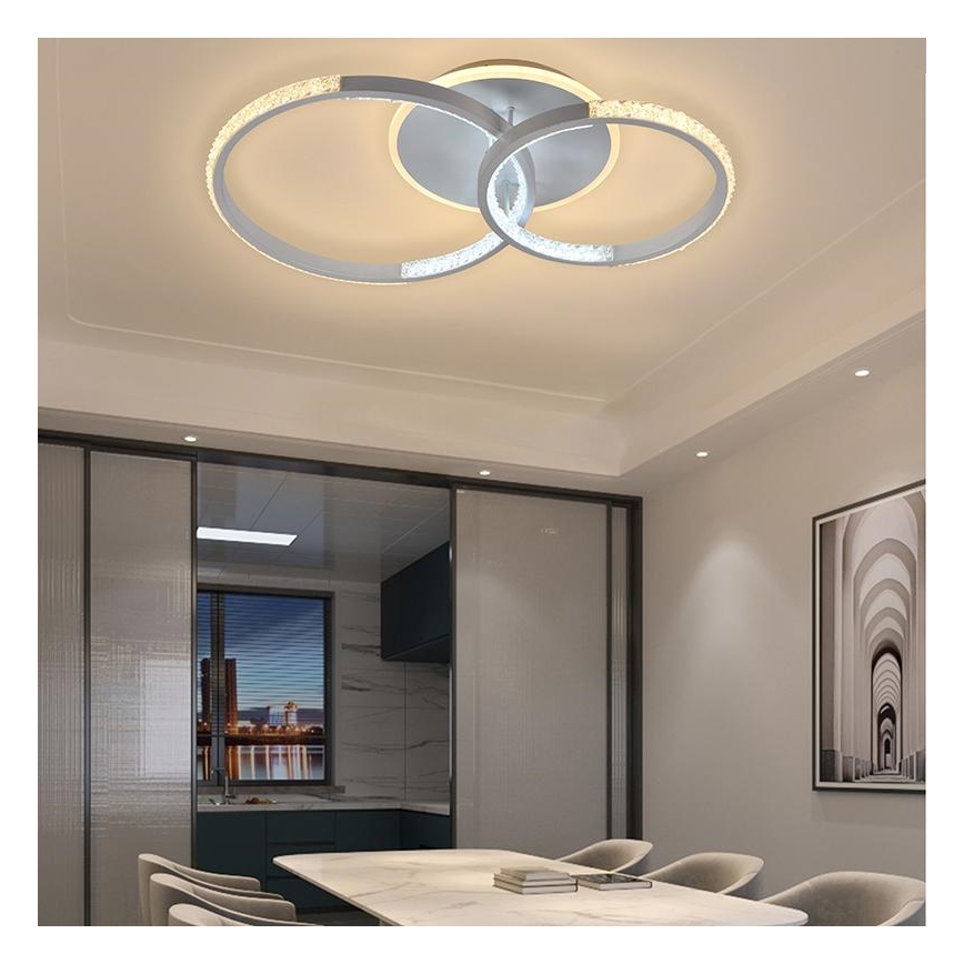 Lustră LED dimabilă aplicată LED/55W/230V 3000-6500K + telecomandă