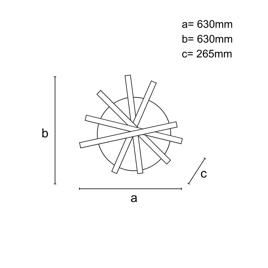 Lustră LED dimabilă aplicată LED/75W/230V 3000-6500K + telecomandă