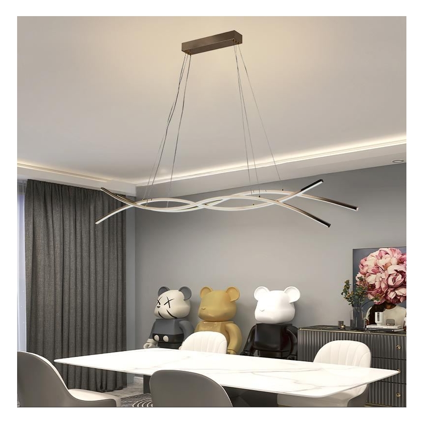 Lustră LED dimabilă aplicată LED/80W/230V 3000-6500K + telecomandă