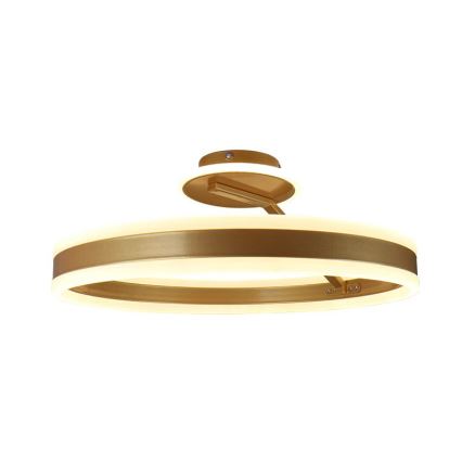 Lustră LED dimabilă aplicată LED/86W/230V 3000-6500K auriu + telecomandă
