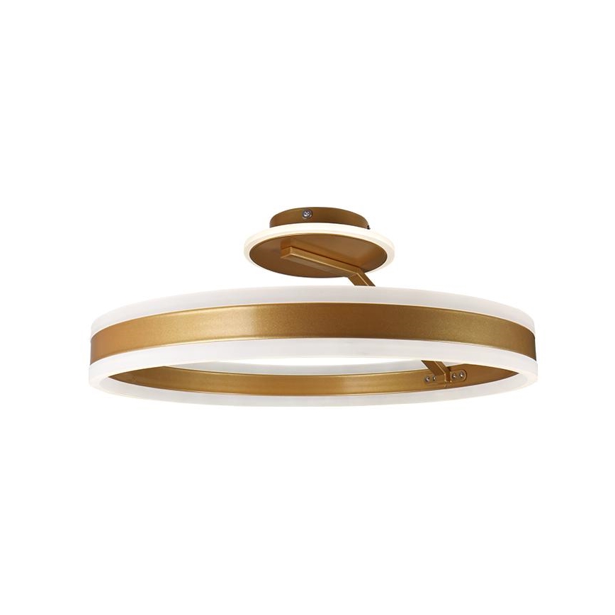 Lustră LED dimabilă aplicată LED/86W/230V 3000-6500K auriu + telecomandă