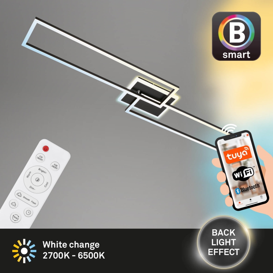 Lustră LED dimabilă FRAME 2xLED/20W/230V 2700-6500K Wi-Fi Tuya Briloner 3538-015 + telecomandă