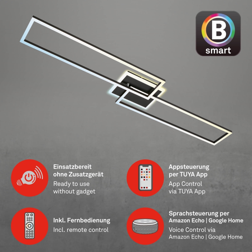 Lustră LED dimabilă FRAME 2xLED/20W/230V 2700-6500K Wi-Fi Tuya Briloner 3538-015 + telecomandă