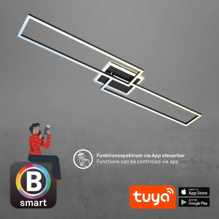 Lustră LED dimabilă FRAME 2xLED/20W/230V 2700-6500K Wi-Fi Tuya Briloner 3538-015 + telecomandă
