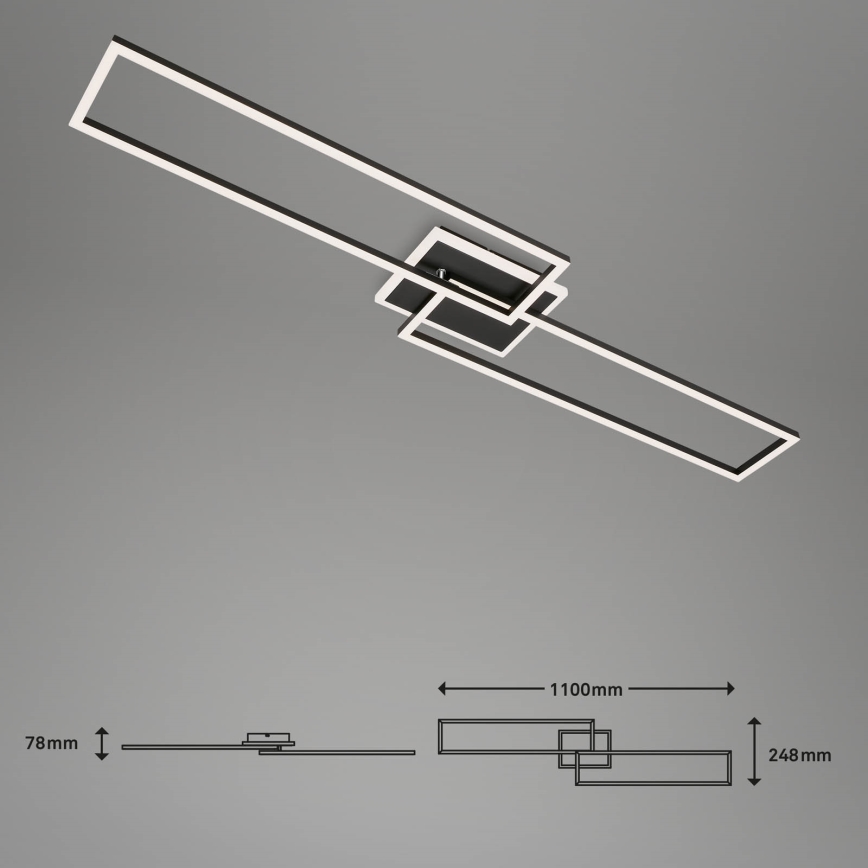 Lustră LED dimabilă FRAME 2xLED/20W/230V 2700-6500K Wi-Fi Tuya Briloner 3538-015 + telecomandă