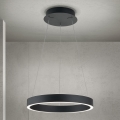 Lustră LED dimabilă KOLK, LED/40W/230V, 2700/3000/4000K, diam. 40 cm, neagră