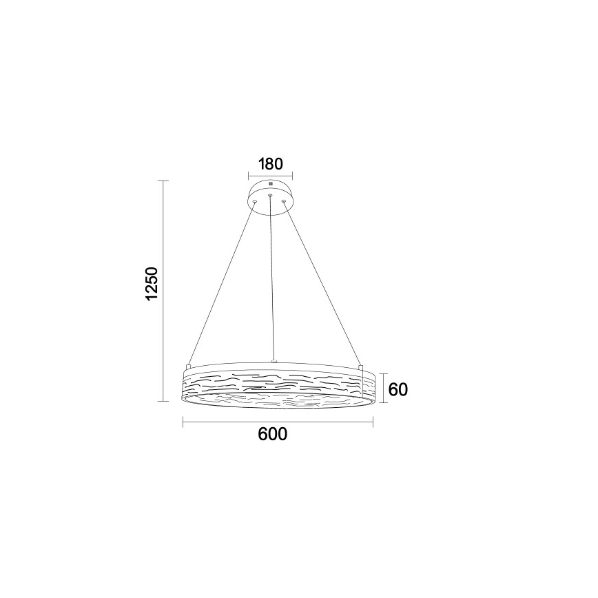 Lustră LED dimabilă suspendată pe cablu ALIANZ LED/45W/230V 3000-6000K Ø 60 cm + telecomandă