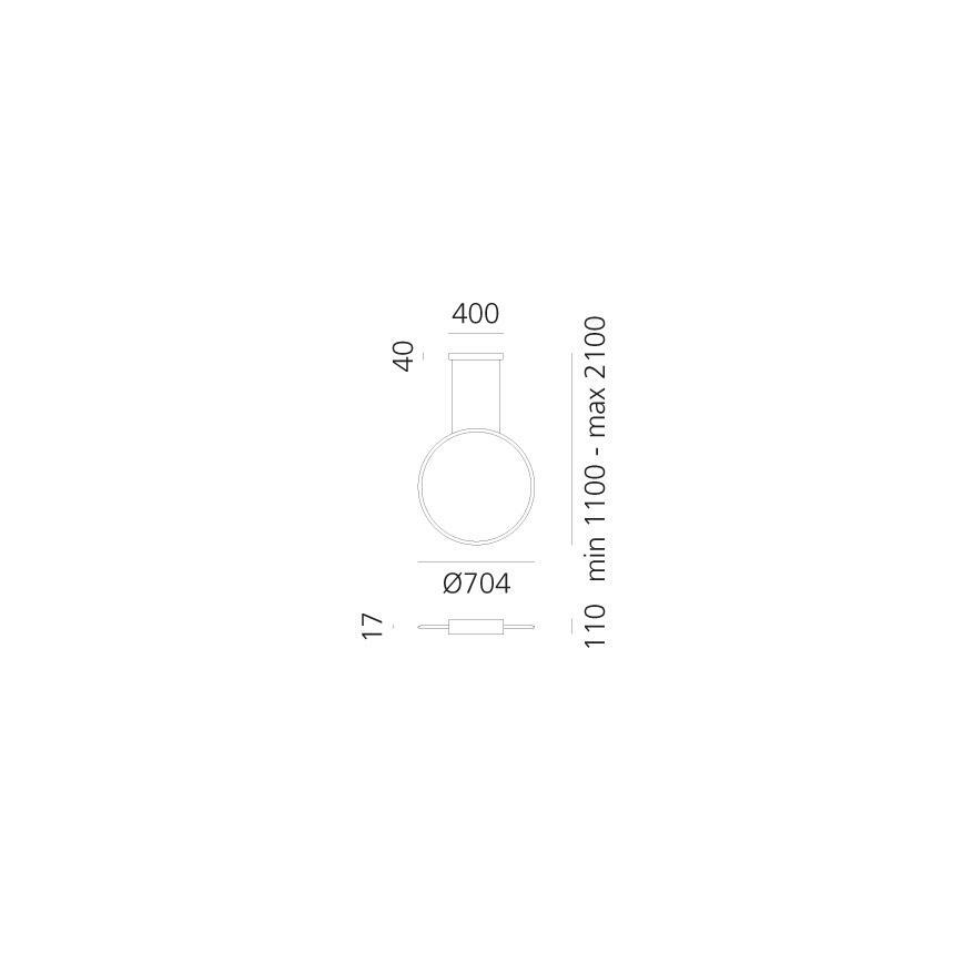 Lustră LED dimabilă pe cablu Artemide 1992210APP DISCOVERY LED/50W/230V 2700-6500K antracit