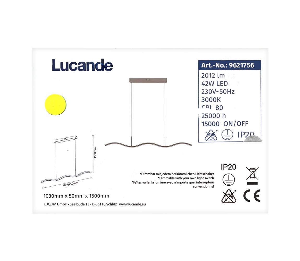 Lustră LED dimabilă pe cablu BRAMA LED/42W/230V Lucande