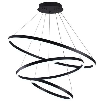 Lustră LED dimabilă pe cablu Brilagi CIRCLE LED/125W/230V 3000-6500K negru + telecomandă