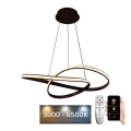 Lustră LED dimabilă pe cablu BRILAGI COSMOWAVE LED/70W/230V 3000-6500K maro + telecomandă